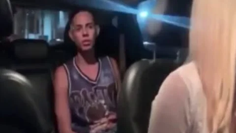 Blond t-girl Predator Taxi Driver Pick Up A Street Boyx