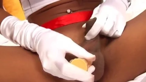 Tanned Ladyboy Nurse Teases With Her humongous tits And lengthy dick