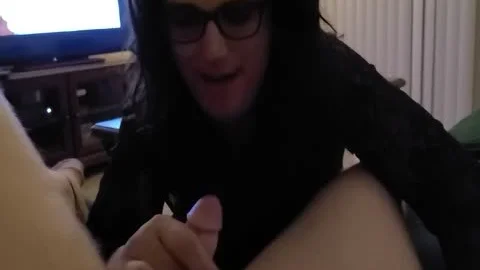 Transgirl Drinks throbbing Load