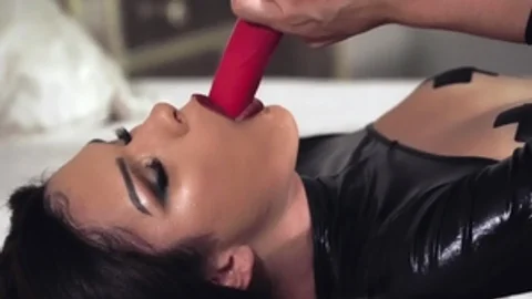 Trans Angels - Brunette Alisia Rae toys in the bed