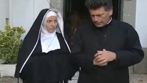 Two Nuns Are Comforting A Sister, But that babe don't Know They're Two lustful ladyboys!