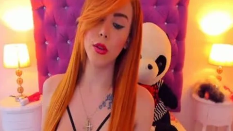 Smoking cute Ginger Tgurl