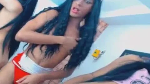 Skinny ladyboys Striptease And widening Assses