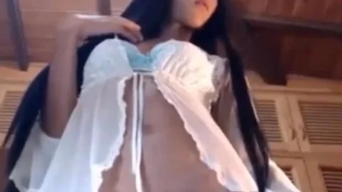 nice-looking shelady latin chick Strokes Her Shecock