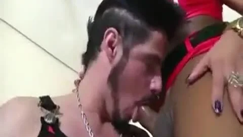 Caramel trannies Drill lad With Monster schlongs