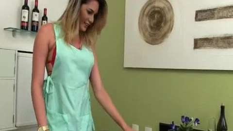 tranny Bella Atrix Stuffs Vegetables Up Her butt