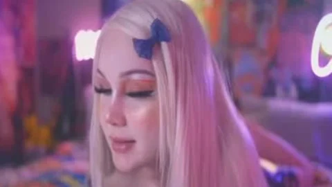 blonde 18YO TS anal dildo fucking