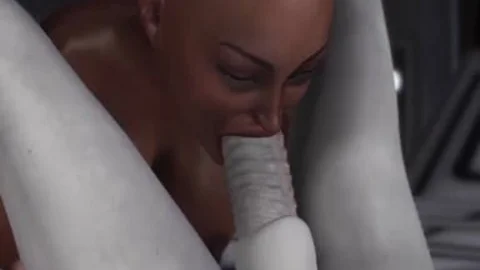 slutty Sci Fi Female Alien Plays With A black girl In The Space Station