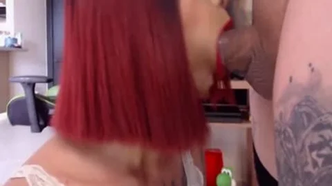 Two naughty Latinos Full Tattoos shemale couple sucking large wang