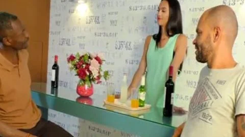 youthful TS Waitress Gabrielly Ferraz receives A raw Double ass By excited Patrons