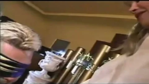 Blindfolded twink sucks Vintage shelady