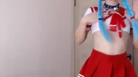 Russian teen tgirl Teasing On cam