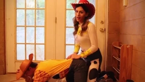 Cosplay dildo Story lady-twink Jessie bangs Woody