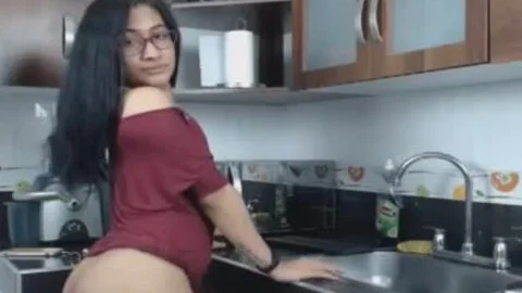 Nerdy shelady Flashing monstrous penis And wazoo