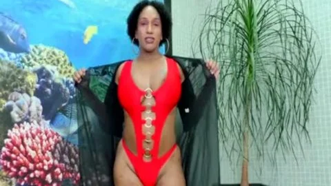 TS Granny Adrieli Pinheiro Self Sucks Her monstrous Horse penis