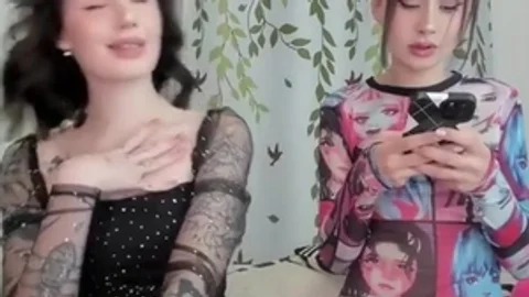 delightsome Petite Russian Trans babes With Tattoos Have enjoyment On webcam