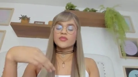 perfect blonde shemale In Rainbow stockings